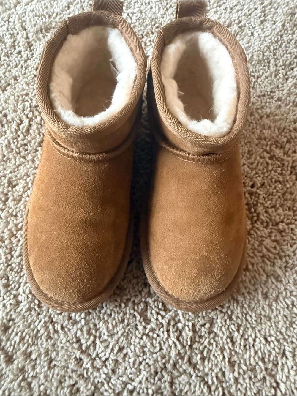 Bearpaw Chestnut Suede Shearling Booties
